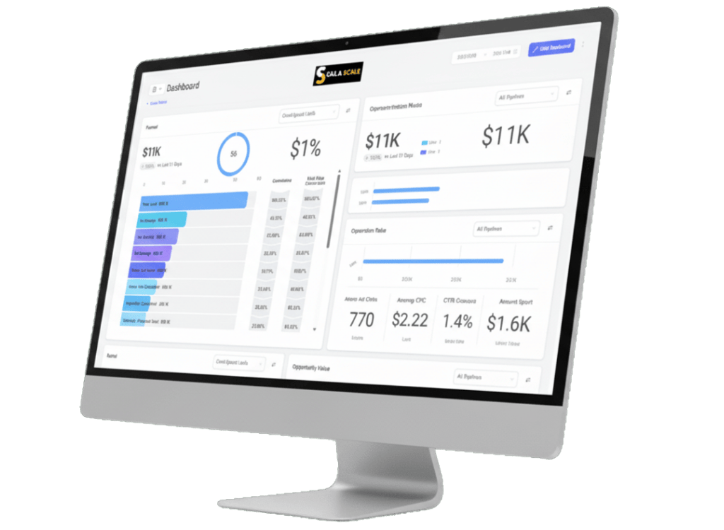 Seal & Scale marketing dashboard showing digital analytics for growing crawl space businesses.